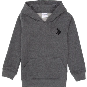 U.S. Polo Assn. Erkek Çocuk Antrasit Melanj Basic Kapüşonlu Sweatshirt 50313980-VR081