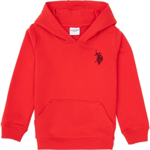 U.S. Polo Assn. Erkek Çocuk Kırmızı Basic Kapüşonlu Sweatshirt 50313980-VR030