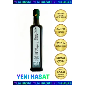 500 ml Erken Hasat Natürel Sızma Zeytinyağı (2025/26) Soğuk Sıkım Filtresiz Damak Sefası 0,2 Asit