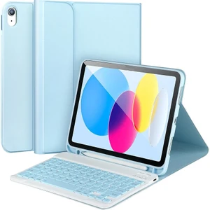 MMP Shop Ipad 11.nesil A16 11inç / 10.nesil 10.9 Inç Uyumlu Uyku Modlu Kalem Bölmeli Klavyeli Tablet Kılıfı