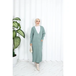 Nisum Moda Cepli Uzun Triko Hırka