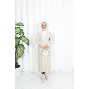 Nisum Moda Cepli Uzun Triko Hırka