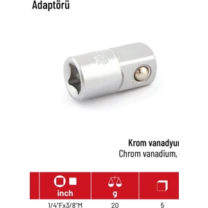 Lokma Adaptörü (1/4 - 3/8)