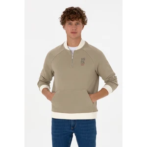 U.s. Polo Assn. Erkek Açık Haki Sweatshirt 50316303-VR183
