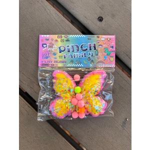 Pinch Family Kelebek Figürlü Moj Moj Taba Squishy Yumuşak Oyuncak
