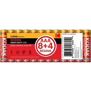 Çinko Karbon Ince Pil Shrink Aaa 8+4