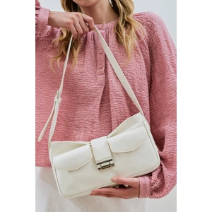 Hondae Tokalı Çanta Ekru