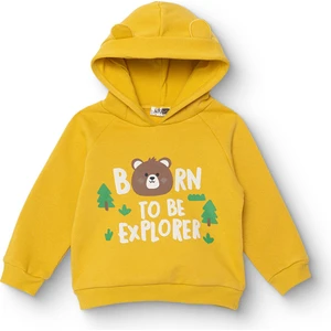Hellobaby Erkek Bebek Woodland 2 Kapüşonlu Sweatshirt Üç Iplik Kapüşonlu Yaka Uzun Kol