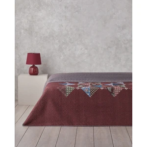 English Home Diamond Clam Tek Kişilik Çok Amaçlı Örtü 160X220 cm Bordo