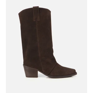 01BOH316810A480 KADIN Süet Deri Kahverengi Kovboy Topuklu Bot