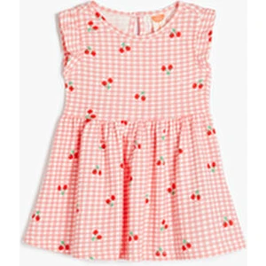 Kız Çocuk Elbise Kısa Kol Regular Kesim Özel Günler İçin Çiçek Desenli