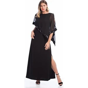 Kadın Bordo Payet İşli Abiye Elbise 65N14379