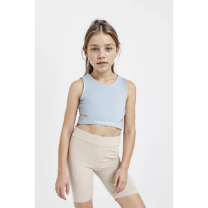 Kız Çocuk Bisiklet Yaka Spor Baskılı Atlet D0878A824HS