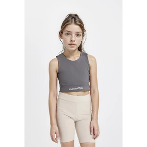 Kız Çocuk Bisiklet Yaka Spor Baskılı Atlet D0878A824HS