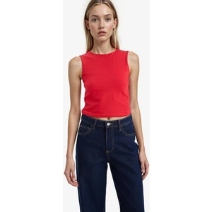 Regular Fit Basic Düz Bisiklet Yaka Kırmızı Atlet F3534AX25SM