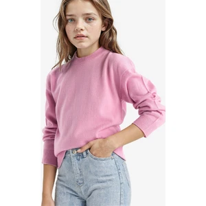 Kız Çocuk Standart Fit Bisiklet Yaka Triko Kazak C6902A825AU