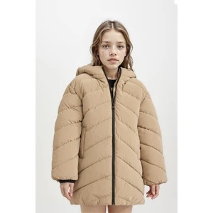 Kız Çocuk Su Geçirmez Kapüşonlu Parka C8520A824AU