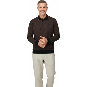 Erkek Kışlık Polo Yaka Kazak Pamuklu Örme Klasik Pıtırcık Selanik Düğmeli Fleto Cepli Rahat