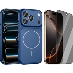 iPhone 14 Pro Max Kılıf Zore M-Safe Şarj Özellikli Kamera Korumalı Formen Kapak + Hayalet Ekran Koruyucu