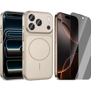 iPhone 14 Pro Max Kılıf Zore M-Safe Şarj Özellikli Kamera Korumalı Formen Kapak + Hayalet Ekran Koruyucu