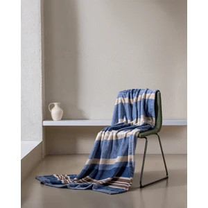 Madame Coco Mozel Welsoft Baskılı Tv Battaniye - Mavi/bej