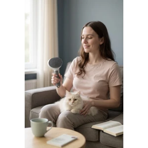 Gri Kedi Tüy Toplama ve Tarama Tarağı – Kolay Temizlenebilir