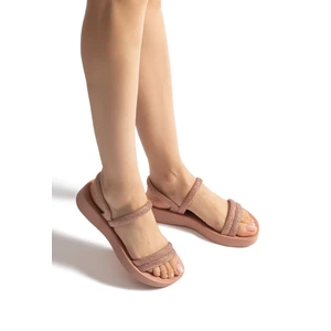 Glitter Sand Kadın Sandalet Pudra 35/40 FF0009