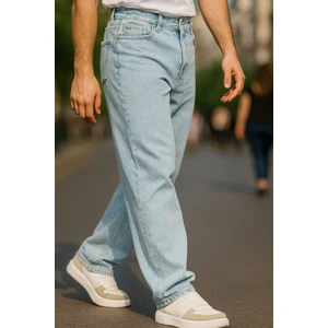 Cedy Denim Erkek Yüksek Bel Bol Kesim Baggy Loose Fit Jean PANTOLON-C352