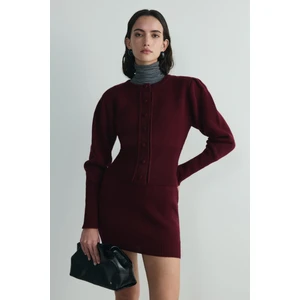 Suud Collection Bordo Lucy Triko Hırka
