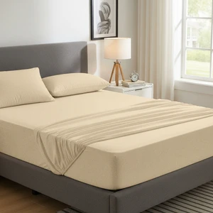 Pamuklu Çift Kişilik 180X200+30 Lastikli Yastıklı Fitted Çarşaf – Örme Kumaş, Yumuşak Dokulu, Esnek ve Kolay Kullanım