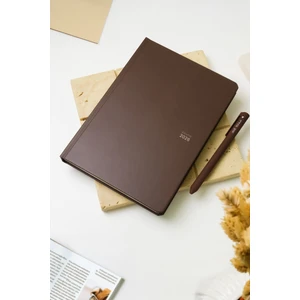 Matt Notebook Youna 2026 Yılı A5 Ajanda 15X21 cm - 12 Aylık - Dikey Tasarım – Kahverengi