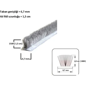 Sürme ve Cam Balkon - 1500’LÜK Kıl Fitil – 30 Metre | 6,7 mm Taban Genişliği – 1,5 cm Kıl Uzunluğu