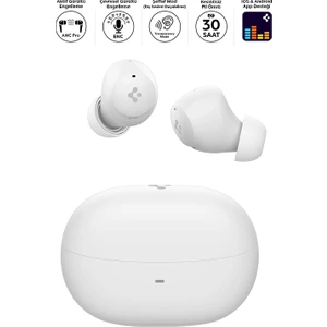 Audio TWS P10 Bluetooth Kablosuz Kulaklık - ANC Pro Aktif Gürültü Engelleme + ENC 6 Mikrofon - 10mm Sürücü - 30 Saat Pil - iOS & Android EQ App Şeffaf & Gaming Mod iPX4 Beyaz - ASD07963