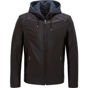 Kahve Hakiki Deri Erkek Hakiki Deri Mont - E25GRJ310618-Q3I