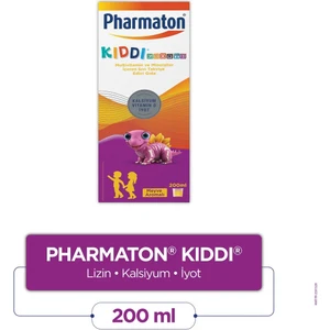 Kiddi Growth Kalsiyum Vitamin D Iyot Içeren Takviye Edici Gıda Meyve Aromalı Şurup 200 ml