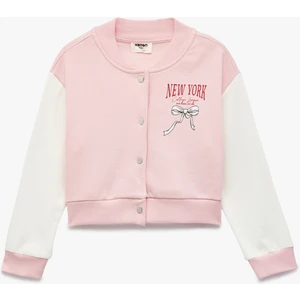 Fiyonk Detaylı Uzun Kollu Bomber Kolej Ceket