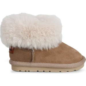 Kız Çocuk Furly Tüylü Kısa Bot Bej BUCK3064