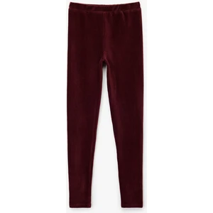 Beli Lastikli Yüksek Bel Basic Kadife Tayt