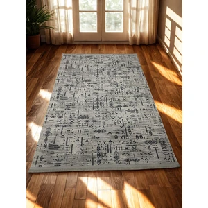 NarStore Home Iskandinav Kabartmalı Saçaklı Gri Kaymaz Taban Yıkanabilir Kesme Yolluk Halı