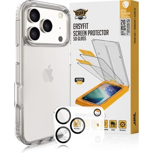 Buff Labs Buff iPhone 17 Pro Avantaj Paket - Şeffaf Kılıf +  Ekran Koruyucu + Lens Koruyucu Glass