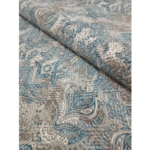 NarStore Home Dinar Diana Mavi Bej Kaymaz Taban  Kesme Yolluk Halı Modern Desen