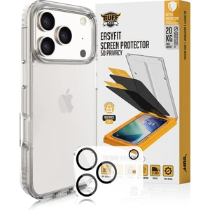 Buff Labs Buff iPhone 17 Pro Avantaj Paket - Şeffaf Kılıf +  Ekran Koruyucu + Lens Koruyucu Privacy