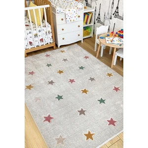 Melaris Halı Yıldızlı Halı Yumuşak Dokuma Çocuk Halısı Anaokul Kreş Çocuk Odası Bebek Oyun Halısı