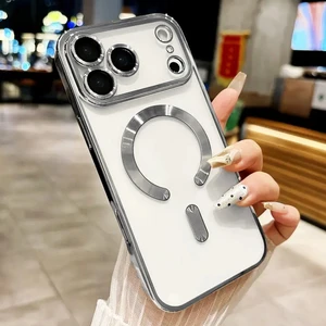 iPhone 17 Pro Kılıf Kamera Lens Korumalı Magsafe Şarj Kilifi Şeffaf Renkli Yumuşak Kapak