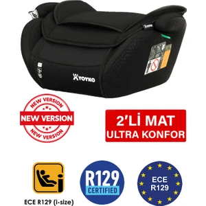 15-36 kg Oto Koltuğu Yükseltici I-Size Premium Booster Siyah