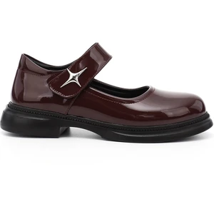 Kadın Bordo Rugan Mary Jane Ayakkabı
