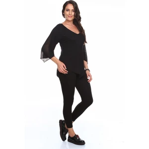 Zerotantik File Detay Truvakar Kol Büyük Beden Bluz Siyah