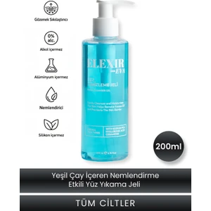 Elexir Eva Arındırıcı Yüz Yıkama Jeli – Gözenek Temizleyici & Cilt Dengeleyici Bitkisel Formül – 200 ml