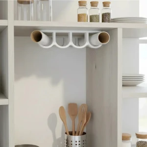 Mutfak Rulo Tutucu 4 Gözlü ( Pişirme Kağıdı - Alüminyum Folyo Vs Rulolarınızı Düzenler) 1 Adet