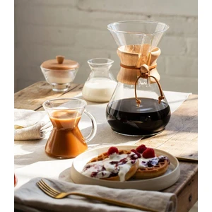 800 ml Chemex (6 Cup) Cam Kahve Demleme Sürahisi - Ahşap Tutacaklı Coffee Maker